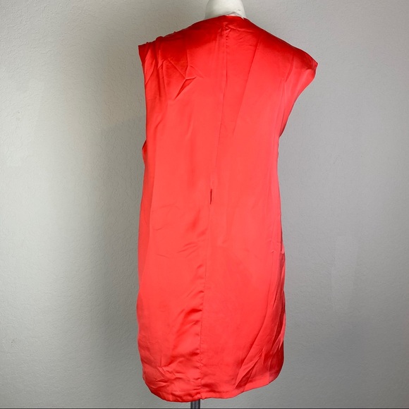 H&M Sleeveless Coral Mini Dress Size 10 NWT - Picture 2 of 7